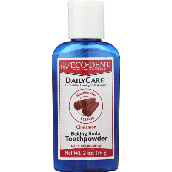 Eco-Dent Daily Care Baking Soda Toothpowder - Cinnamon 2 oz Pwdr