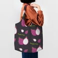 thumbnail image 6 of XMXT Canvas Tote Bag for Women, Cute Cartoon Dragon Fruit Large Reusable Shopping Bags, Multicolor, 6 of 7