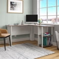 thumbnail image 2 of Ameriwood Home Dominic L Desk with Bookshelves, White, 2 of 13
