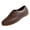 Fashion Shoes - Brown, variant on Oxfords for Women Closed Toe Almond Front Slip On Sneakers Smooth Faux Leather Laceless Eyelet Detail Minimalist Classic Walking Shoes for Outdoor Travel