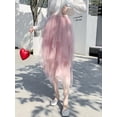 thumbnail image 3 of Dewadbow Women Skirt Chiffon Midi Puffy Tulle Skirt High Waist A-Line Long Skirts, 3 of 5