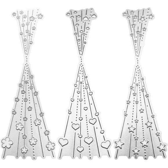 3 PCS Metal Cutting Dies for Card Making DIY Crafts Template Bubble Spotty Line Scrapbook Cards Cutting Dies Cut Stencils DIY Embossing Card Making Decorative Paper Dies Scrapbooking