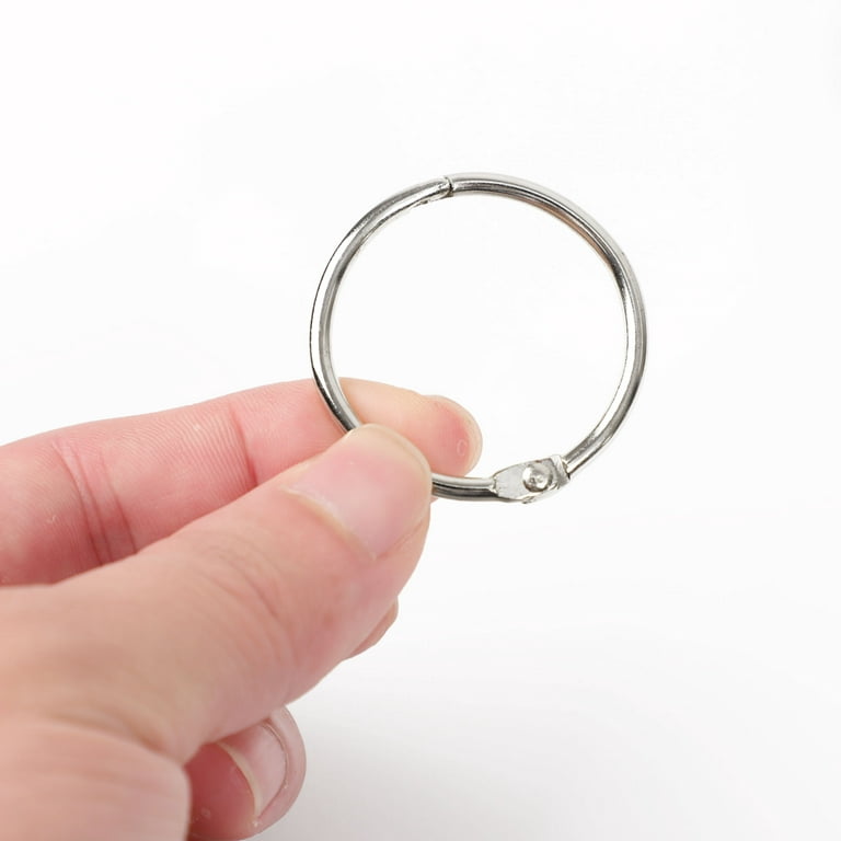 Metal Key Rings- 5 Pcs 1.5 Inches Loose Leaf Binder Keychain O