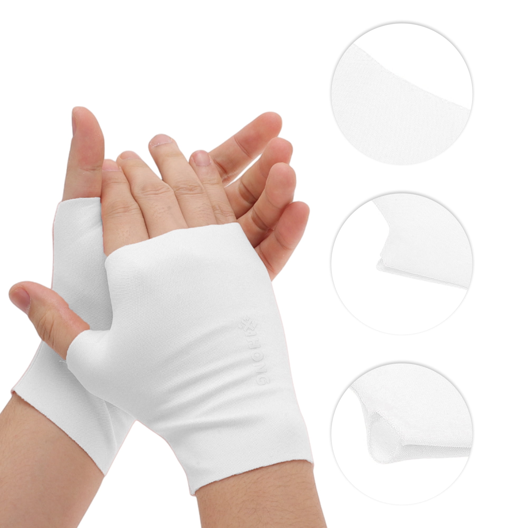 Unique Bargains Elegant Sun Protection Manicure Gloves 1 Pair White