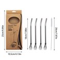 thumbnail image 3 of xaoyunyn Reusable Stainless Steel Spoon Straw Set with Filter for Beverages Includes 4 Straw Spoons and 1 Cleaning Brush for Coffee,Tea Juices, 3 of 6