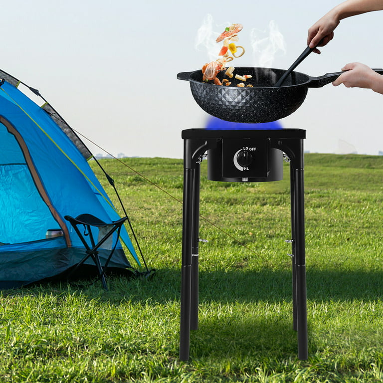 propane wok cooker burner portable fryer outdoor camping stir fry