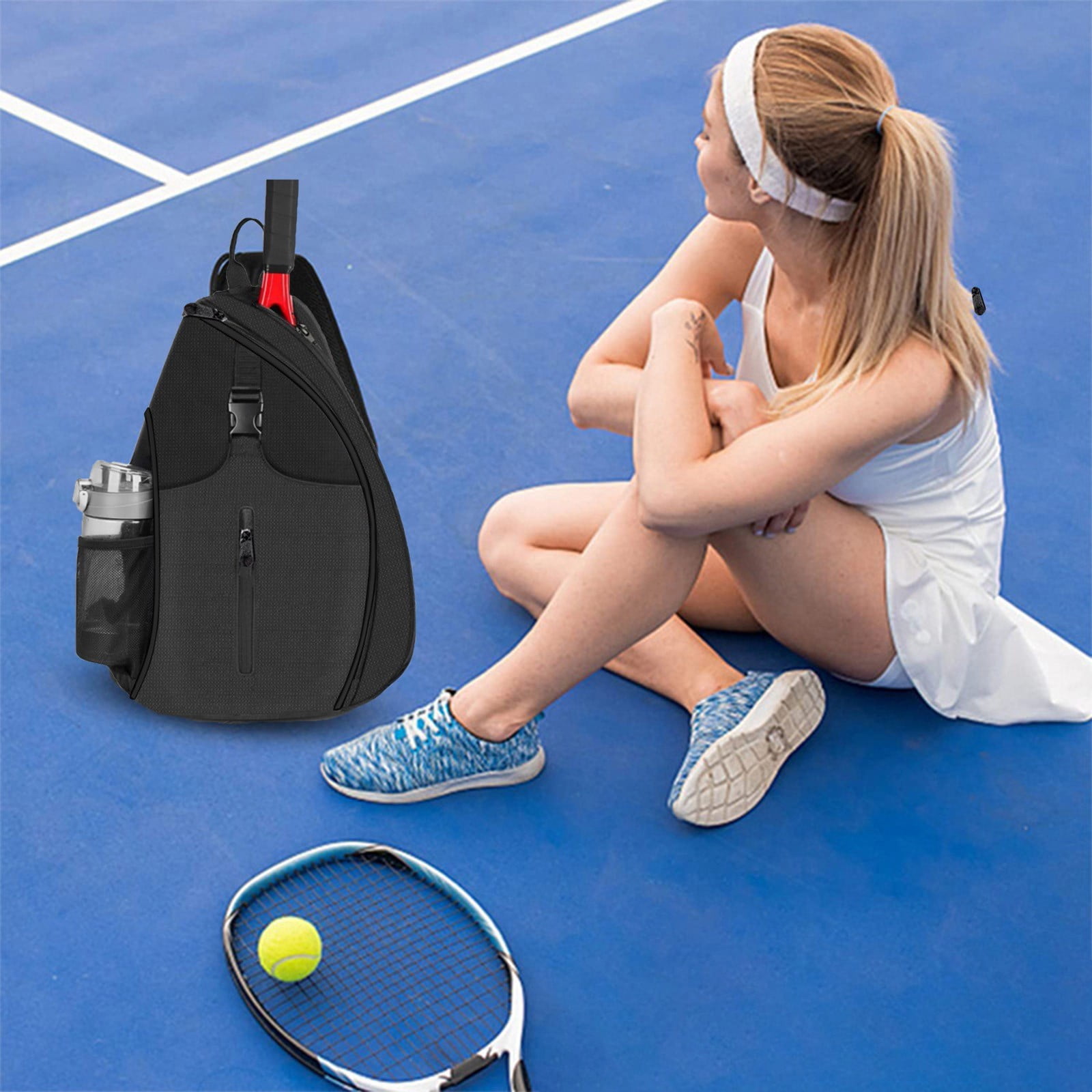Kyusrd Badminton Racket Bag For Outdoor Sports Training Singles Shoulder Tennis Bag Backpack Crossbody Bag