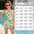 thumbnail image 7 of Xixirimido Lemons Blue Print Girls Swimsuits One Piece Sleeveless Swimwear with Skirt Modest Bathing Suit with Built-in Shorts Beach Vacation Swim Dress, 8-9 Years, 7 of 7