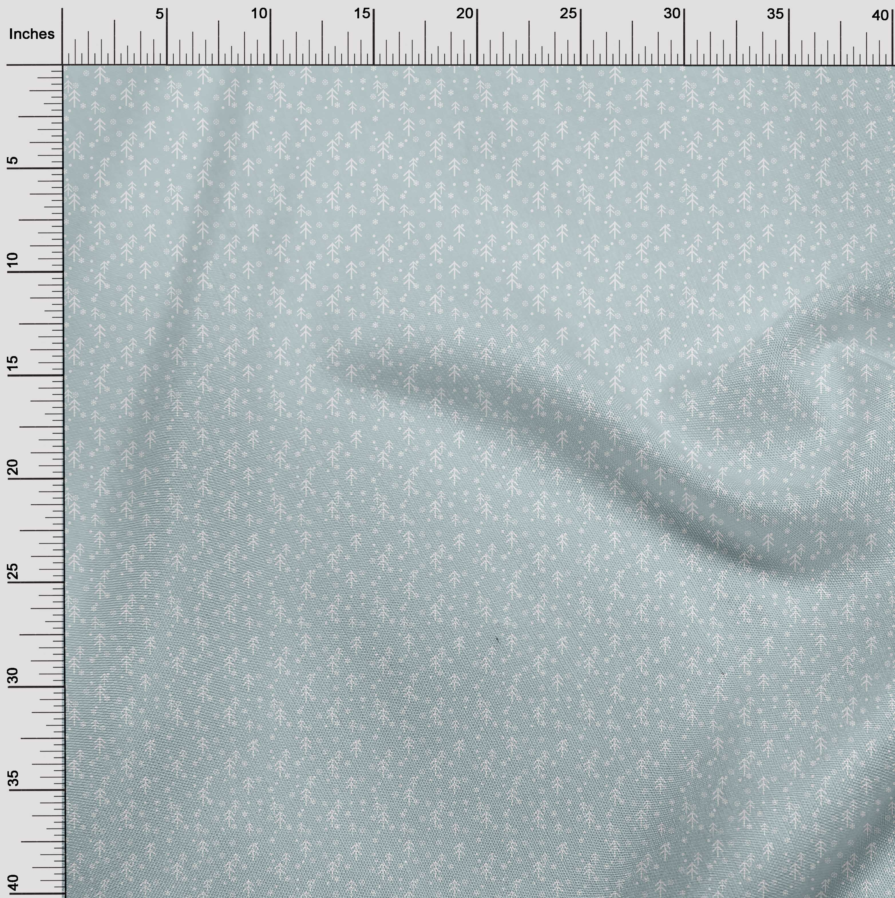 oneOone Cotton Flex Sky Blue Fabric Merry Christmas Quilting Supplies Print Sewing Fabric By The Yard 40 Inch Wide
