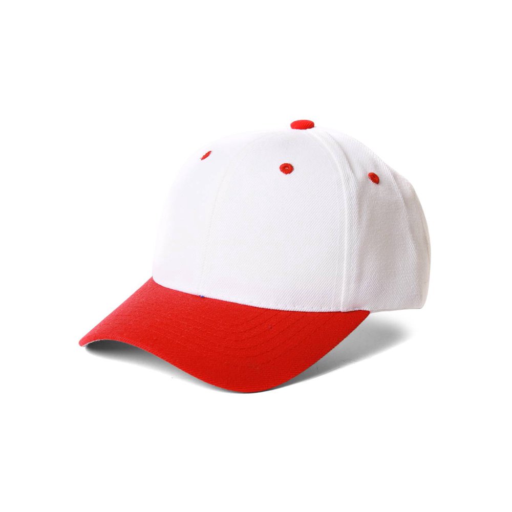 Top Headwear Baseball Cap Hat- White/ Red - Walmart.com - Walmart.com