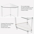 thumbnail image 3 of 3 Tier Corner Side Table, Small Acrylic Triangle End Table  for Living Room, 3 of 7