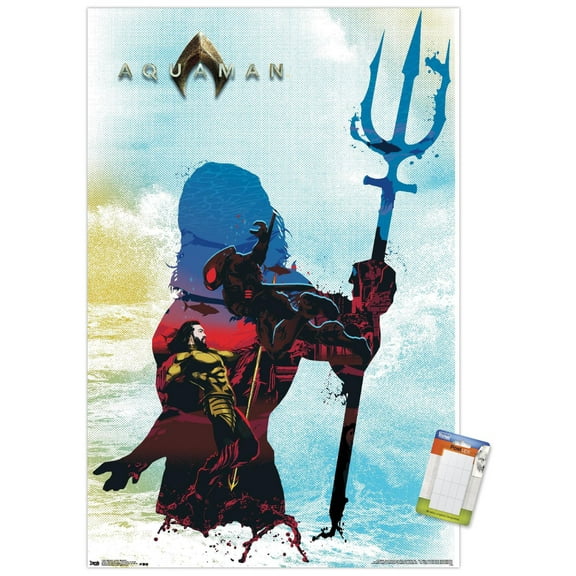 DC Comics Movie - Aquaman - Arthur Silhouette Wall Poster, 22.375" x 34"