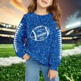 thumbnail image 2 of Byoo Toddler Girls Football Sweatshirt Long Sleeve Pullover Top Sports Casual Sweatshirts, 2 of 4