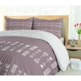 thumbnail image 5 of Ambesonne Botany Duvet Cover Sets, Folk Art Style Flower Doodle, 2-King, Grey Pink and White, 5 of 7