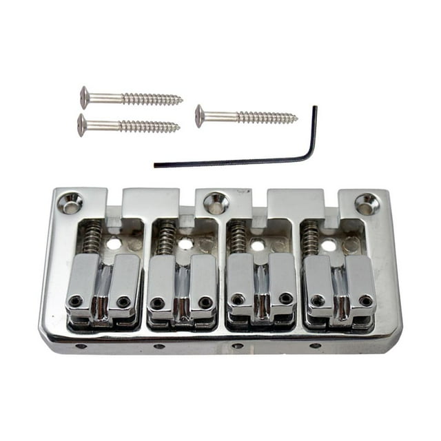 Esquirla 4 String Electric Bass Guitar Bridge with Wrench Screws 20mm String Spacing Type B