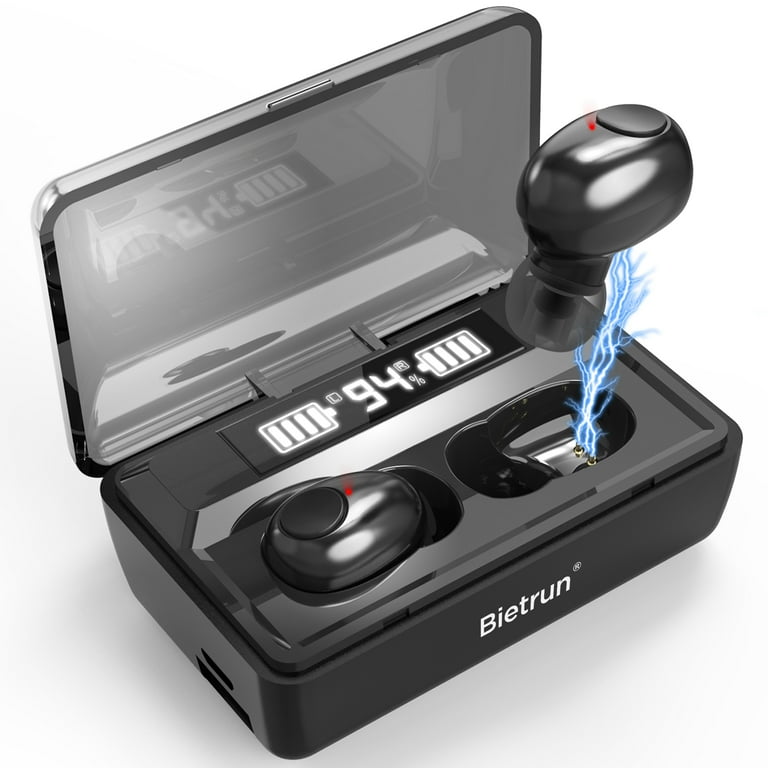 Wireless Earbuds Bietrun Bluetooth 5.0 Earbuds with 1800mAh Charging Case LED Battery Display 100H Playtime in Ear Bluetooth Headset Earphones IPX4 Sweatproof True Wireless Headphone for Work Sports W...