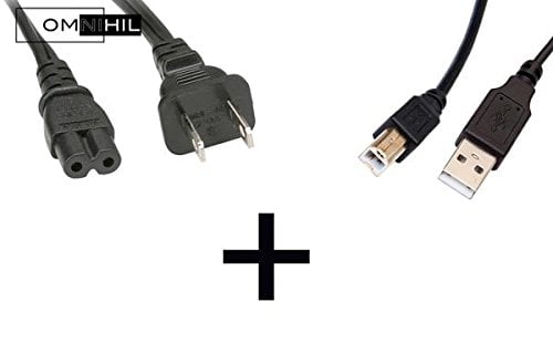 OMNIHIL White 8 Feet Long High Speed USB 2.0 Cable Compatible with HP Envy 7640