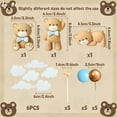 thumbnail image 2 of FEZOR 24Pcs Blue Bear Cake Toppers White Cloud Star Gold Blue Balls Baby Bear Cake Decorations for Birthday Baby Shower Party Decor, 2 of 7