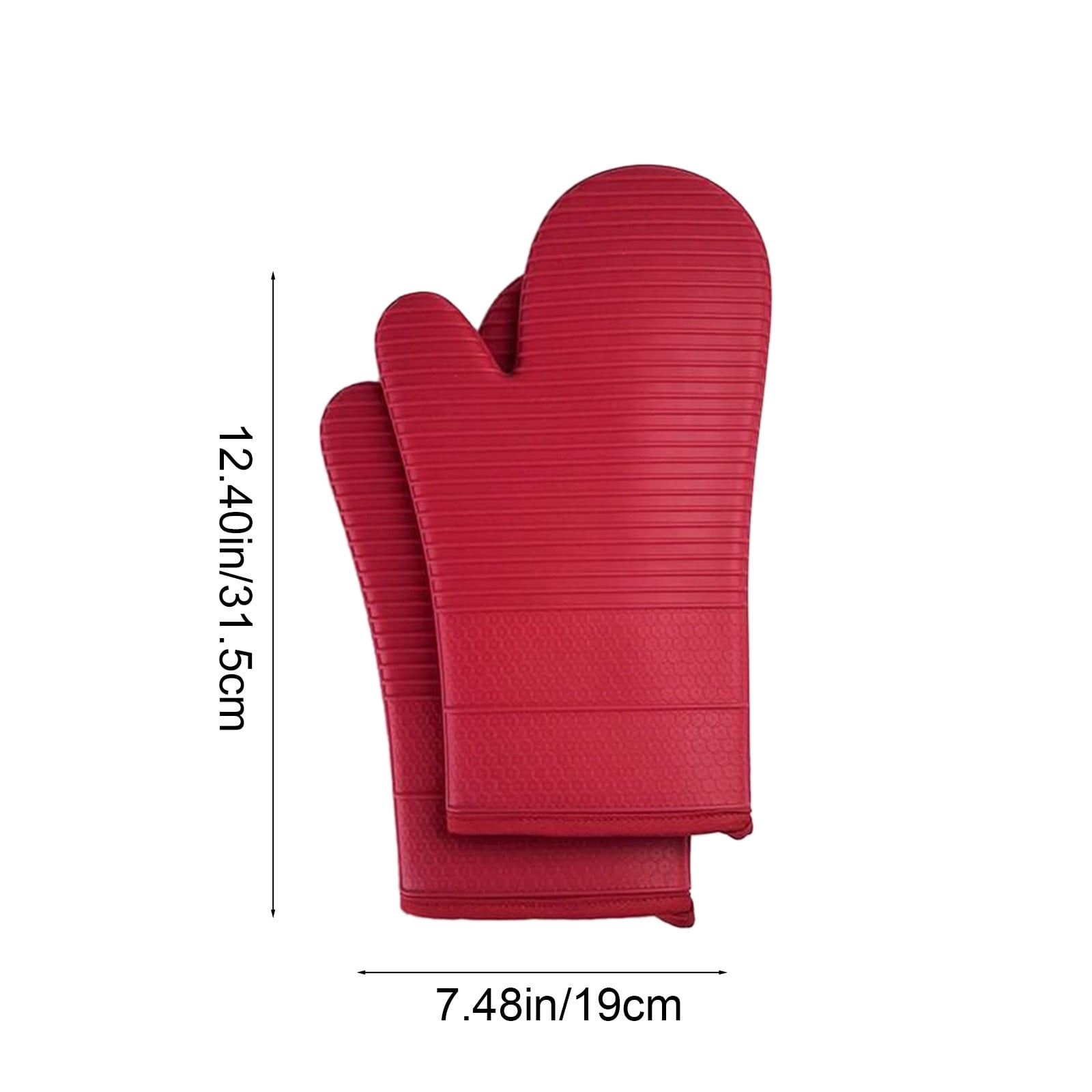 Oven Mitts Heat Resistant to 500°F Waterproof and Non-Slip, Stain and Odor Resistant, Easy to Clean, Soft Lining, Hanging Loop for Storage