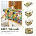 thumbnail image 2 of Yayeee Collapsible Cube Storage Bin with Lid Fabric Closet Decorative Basket with Handles, Colorful Birds Pattern, 2 of 7