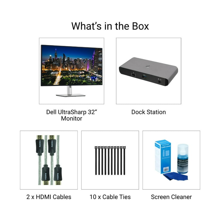 Dell UltraSharp 32-Inch 4K UHD Thunderbolt Hub IPS Black Monitor