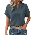 thumbnail image 4 of Weikingp Going Out Tops Womens T Shirts Loose Fit Women'S Summer Tops Cute Tops For Women Business Casual Tops For Women Gray S, 4 of 9