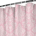 thumbnail image 3 of Waterproof Pink Damask Shower Curtain 72x72 Inch Boho Style Polyester Unique Shower Curtain for Bathroom Hotel Home Decor with 12 Plastic Hooks, 3 of 5