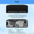 thumbnail image 4 of HP ProDesk 400 G9 SFF Business Desktop PC, Intel Core i5-13500, 16GB RAM, 1TB SSD, Wi-Fi 6, HDMI, RJ-45, Display Port, Wired KB & Mouse, Windows 11 Pro, Black, 4 of 6