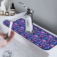 thumbnail image 7 of Vsdgher Blue Skull Rose Kitchen Sink Splash Guard Faucet Mat -1 PC Super Absorbent Fast Drying Mat Sink Gadgets-Splash, Bathroom,Sink Mat,(15" X 5.5" ), 7 of 7