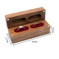 thumbnail image 5 of Yesbay Ring Box Wooden Ring Holder Box Soft Lining Double Ring Storage Case for Proposal Engagement Wedding, 5 of 7