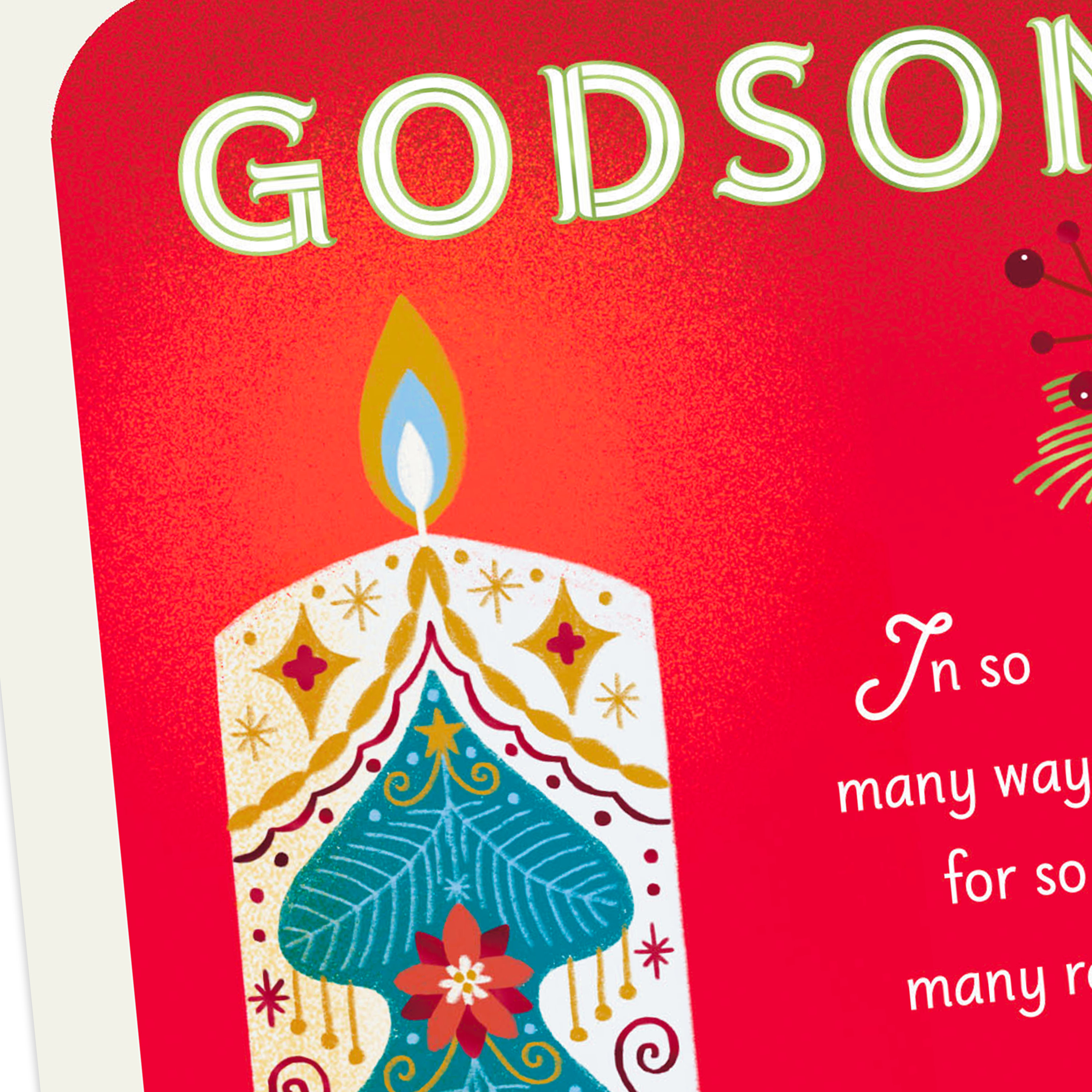 DaySpring Religious Christmas Greeting Card for Godson (God Made You a Joy)