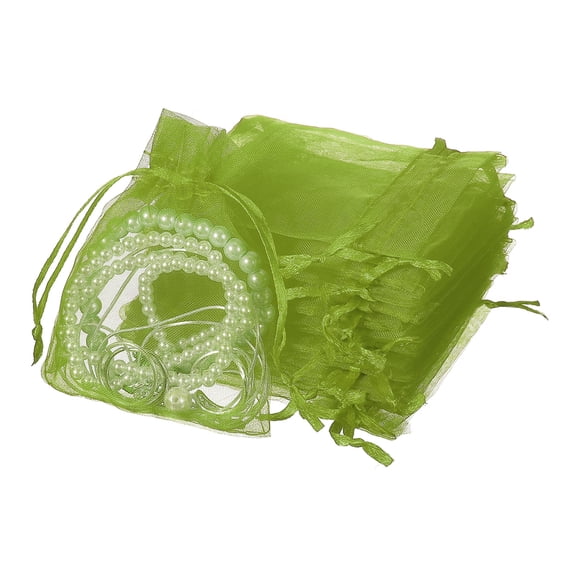 Uxcell 50 Count Organza Gift Bags, Wedding Favor Bag for Party Green