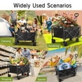 thumbnail image 4 of 220lbs Practical Fully Foldable Cart, Outdoor Gardening Equipment Transport, Black Multi-Purpose Tool Cart, Outdoor Utility Cart, Foldable Design, Heavyduty Cart, 4 of 6