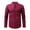 Wine, variant on Men's Banded Collar Dress Shirts Long Sleeve Button Down Shirt Casual Solid Formal Regular Fit Blouse Business Work Tee