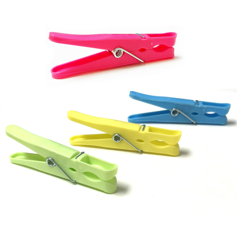 60 Pieces Multicolor Plastic Clothes Pegs Reinforced Clothes Pin