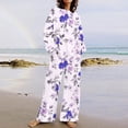 thumbnail image 2 of SnZhen Two Piece Sets for Women Women's Casual Printed Long Sleeved Round Neck Top With Pants Set, 2 of 5