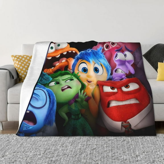 Saiise inside out 2 Throw Blanket 40"x30" ,Soft Lightweight Cozy All Season Blanket for Bed,Couch,Car