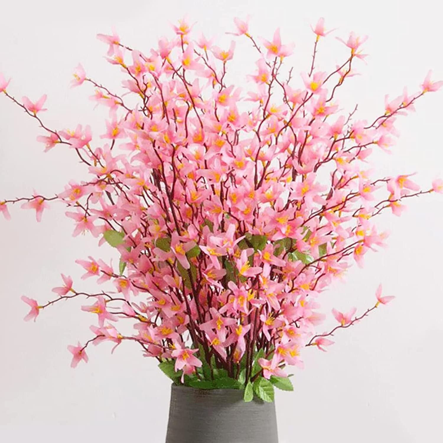 3 Pack Silk Orchids Flowers Artificial Long Stem Flowers Pink Dancing