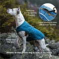 thumbnail image 2 of Kurgo Loft Dog Jacket, Reversible Dog Coat, Water Resistant, Reflective, Winter Coat For Large Dogs (Coastal Blue, L), 2 of 4