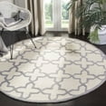 thumbnail image 2 of SAFAVIEH Cambridge Liz Geometric Wool Area Rug, Ivory/Silver, 6' x 6' Round, 2 of 10