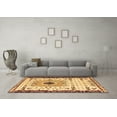 thumbnail image 3 of Ahgly Company Indoor Round Abstract Brown Modern Area Rugs, 6' Round, 3 of 4
