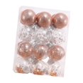 thumbnail image 4 of Mornei - Juego de 24 bolas navideñas para árbol de Navidad, diseño creativo, transparente, color oro rosa, 4 of 8