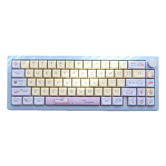 Set Keycaps 133Keys/ PBT XDA Personalización Teclado Keycap (+) Púrpura Amarillo