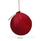 thumbnail image 3 of Adorno Navideño Grande de Terciopelo Rojo Flocado de 5.9 Pulgadas | Decoración Ligera de Espuma para Árbol de Navidad | Decoración Navideña Colgante para Interiores, para Árboles, Coronas, Repisas y, 3 of 6