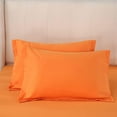 thumbnail image 4 of 1000 Thread Count 4 Piece Quality Sheet Set 30 Inch Deep Pocket 100% Egyptian Cotton Color Orange Solid Size Twin, 4 of 5