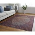 thumbnail image 3 of 9' X 12' Red Tan And Blue Floral Power Loom Area Rug, 3 of 10