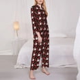 thumbnail image 3 of Fotbe Red Hot Chili 1 Pattern Long Sleeve Pajama Set for Women,Sleepwear Set,2-piece Loungewear Set,Soft PJs Comfy Nightwear with Pockets -X-Large, 3 of 7