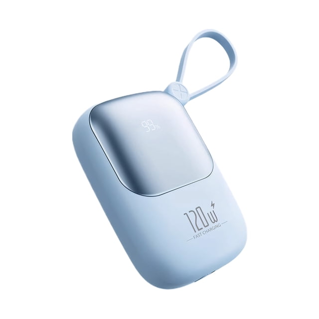 Methold Banco de energía de carga rápida de 10 000 mAh, batería de gran capacidad, carga rápida de 3 unidades a la vez, cordón Baterías de general azul 10000 mAh