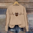 thumbnail image 4 of Football Shirts for Women Football Sweatshirts Pullover Sweaters Crew Neck Sweatshirts Rugby Shirt Long Sweaters Oversized Sweatshirt Fall Sweaters for Women Women's Fashion Hoodies & Sweatshirts, 4 of 7