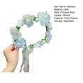 thumbnail image 7 of Eoperou Women Flower Hairband Lace Up Adjustable Anti-slip Princess Style Fairy Girls Flower Children Wreath Photo Prop Bridal Wedding Headband Flower Crown Hair Accessories, 7 of 7